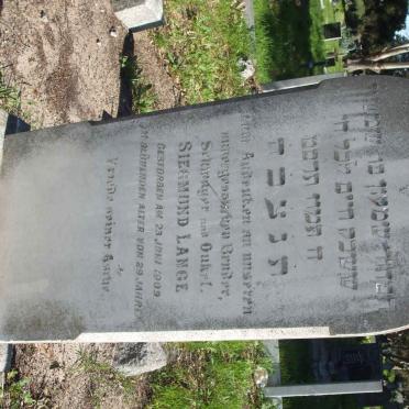 LANGE Siegmund  -1909 