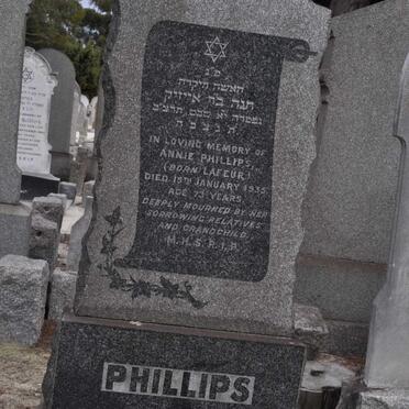 PHILLIPS Annie nee LAFEUR -1935