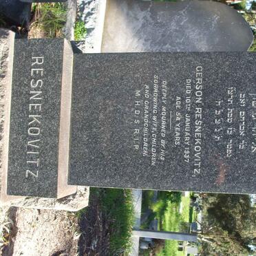 RESNEKOVITZ Gerson  -1937 