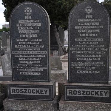 ROSZOCKEY Isaac -1943 &amp; Annie ISAACS -1932