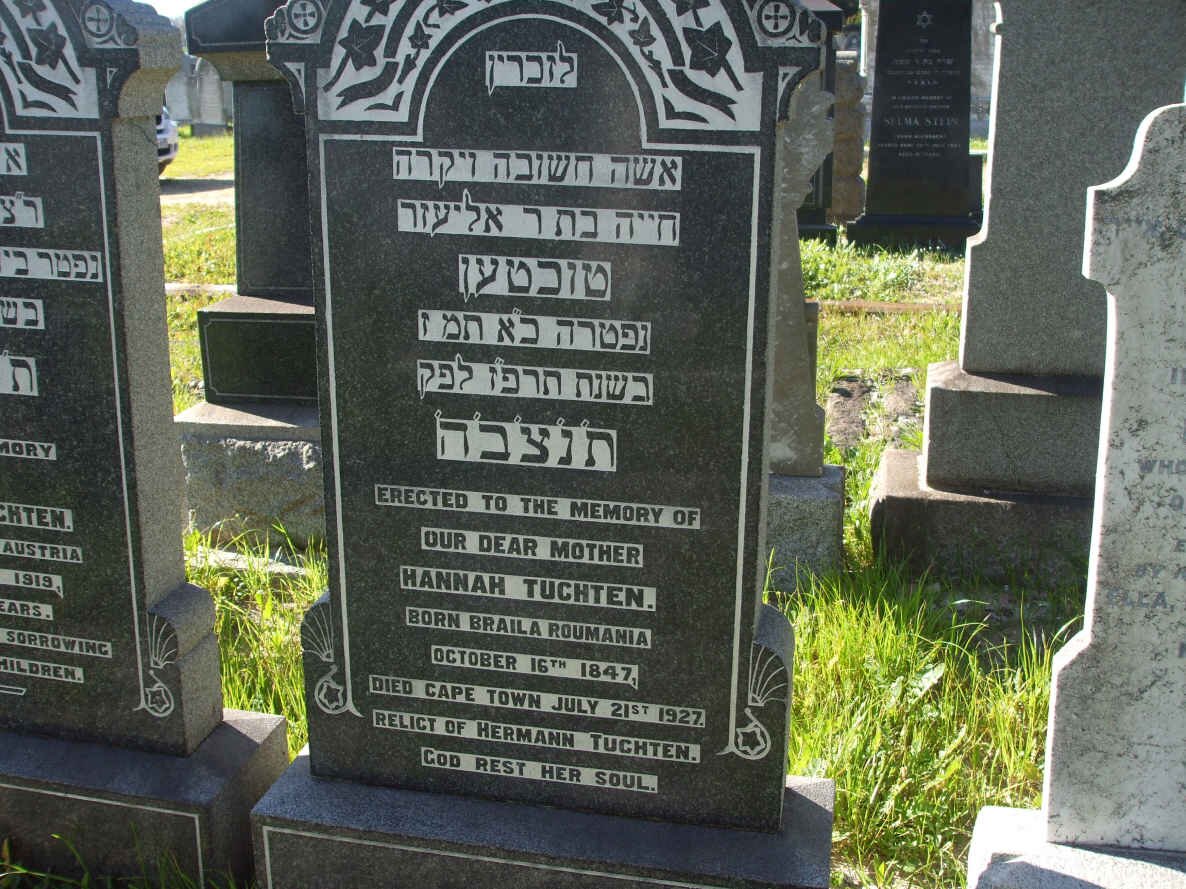 TUCHTEN Hannah 1847-1927