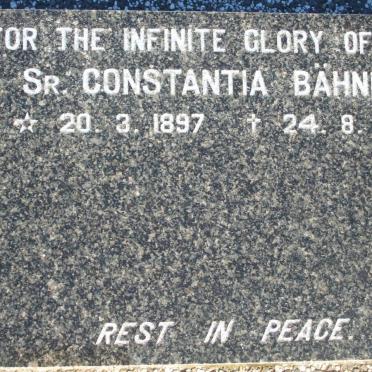 BAHNER Constantia 1897-1991