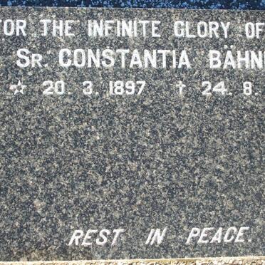 BAHNER Constantia 1897-1991