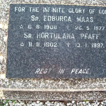 MAAS Edburga 1908-1977 :: PFAFF Hortulana 1902-1997