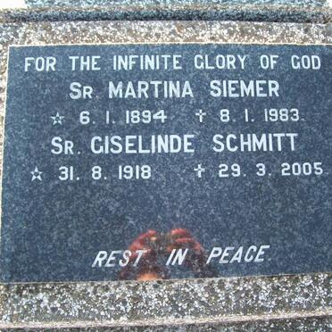 SIEMER Martina 1894-1983 :: SCHMITT Giselinde 1918-2005