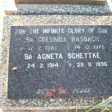 RASBACH Columba 1886-1976 :: SCHETTKE Agneta 1914-1996