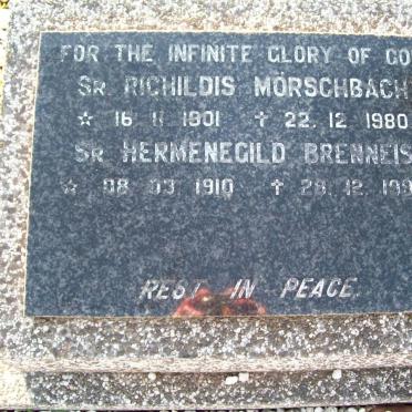MORSCHBACH Richildis 1901-1980 :: BRENNEIS Hermenegilo 1910-1997