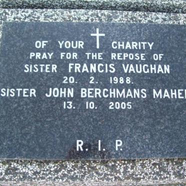 VAUGHAN Francis -1988 :: MAHER John Berchmans -2005