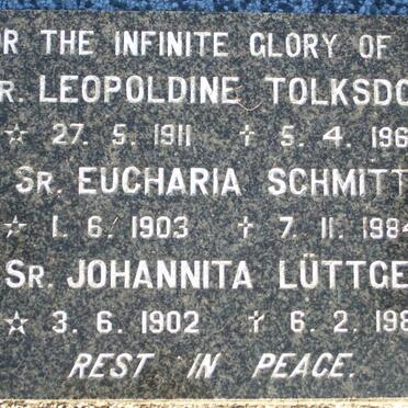 TOLKSDORF Leopoldine 1911-1963 :: SCHMITT Eucharia 1903-1984 :: LUTTGEN Johannita 1902-1986