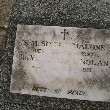 MALONE Sixtus -1927 :: O'NOLAN Veronica -1981