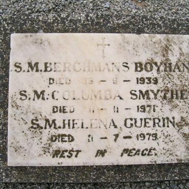 BOYHAN Berghmans -1939 :: SMYTHE Columba -1971 :: SGUERIN Helena 1971
