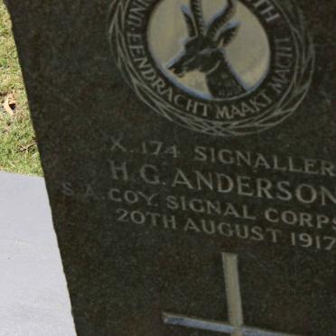 ANDERSON H.G. -1917