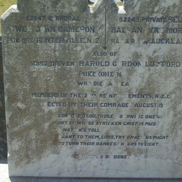 CAMERON Gwen John -1917 :: MORRISON Selwyn Bannatyne -1917 :: LUYFORD Harold Gordon -1917