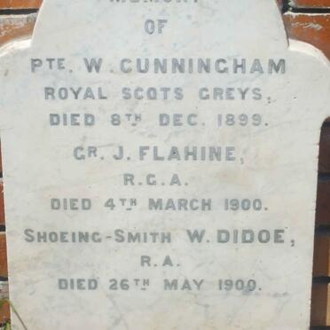 CUNNINGHAM W. -1899 :: FLAHINE J. -1900 :: DIDOE Shoeing-Smith W. -1900