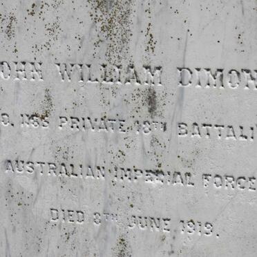DIMOND John William -1919