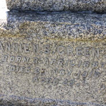 GREEN Annie N.S. 1887-1916