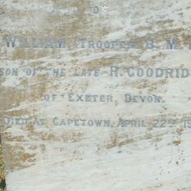 GOODRIDGE William -1900