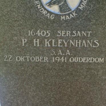 KLEYNHANS P.H. -1941
