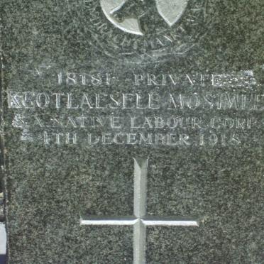 MOSIMELE Kgotlaesele −1918