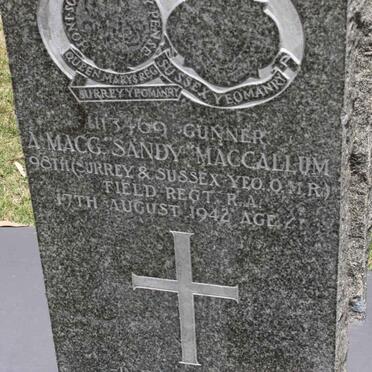 MacCALLUM A. Macg. -1942