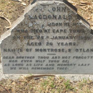 MacDONALD John -1900