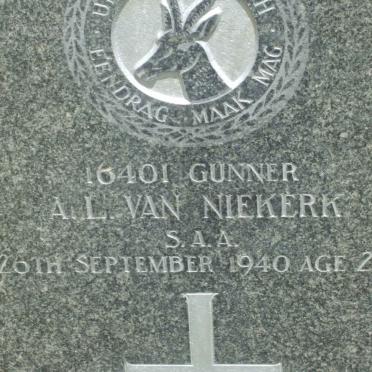 NIEKERK A.L., van -1940