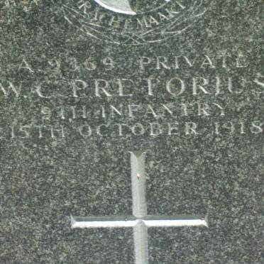 PRETORIUS W.C. −1918