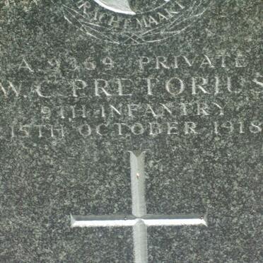 PRETORIUS W.C. −1918
