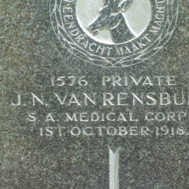 RENSBURG J.N., van −1918