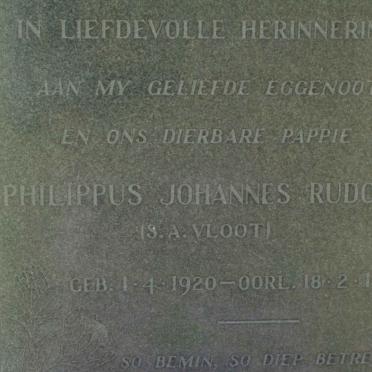 RUDOLF Philippus Johannes 1920-1961