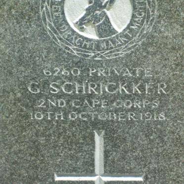 SCHRICKKER G. −1918
