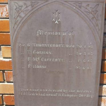 THORNYCROFT G. -1885 :: GORMAN T. -1885 :: McCAFFERTY F. -1885 :: HORNE E. -1885