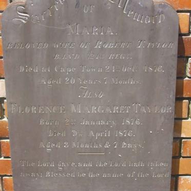 TAYLOR Maria -1876 :: TAYLOR Florence Margaret -1876