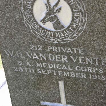 VENTER W.H. van der, -1918