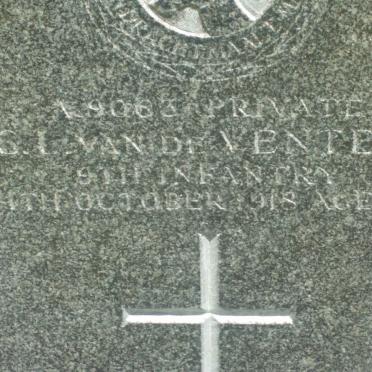 VENTER G.I., van de −1918