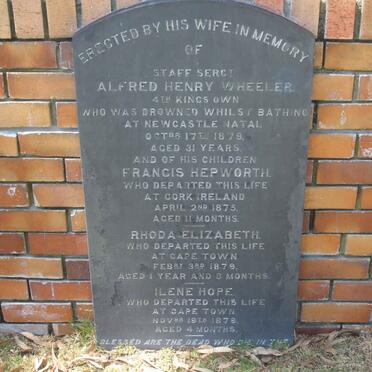 WHEELER Alfred Henry -1879 :: WHEELER Francis Hepworth -1875 :: WHEELER Rhoda Elizabeth -1879 :: WHEELER Ilene Hope -1879