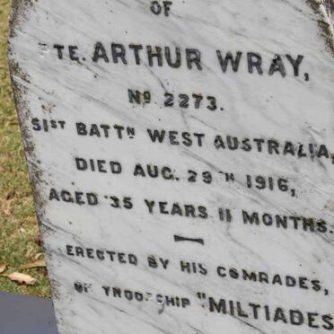 WRAY Arthur -1916