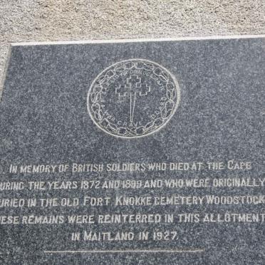 2. Monument to British soldiers who died 1872-1899 