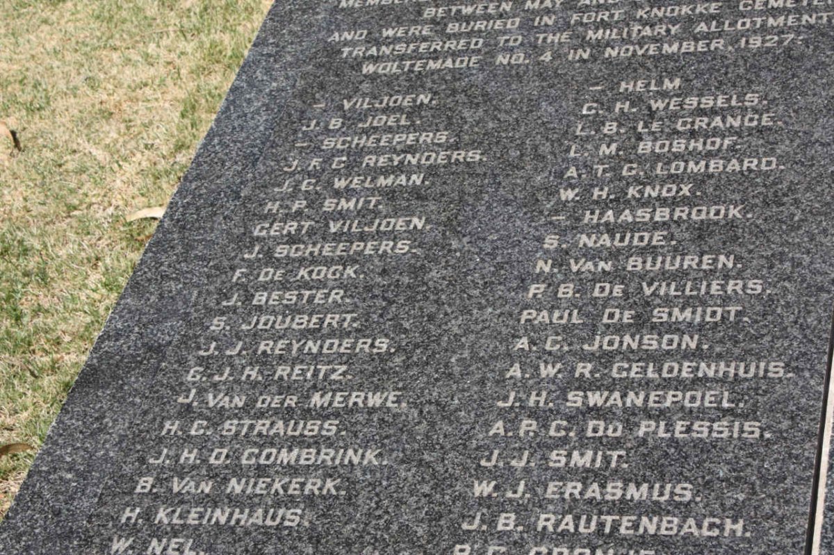 3. Republican Forces who were buried in Fort Knokke Cemetery1900 &amp; re-interred in 1927