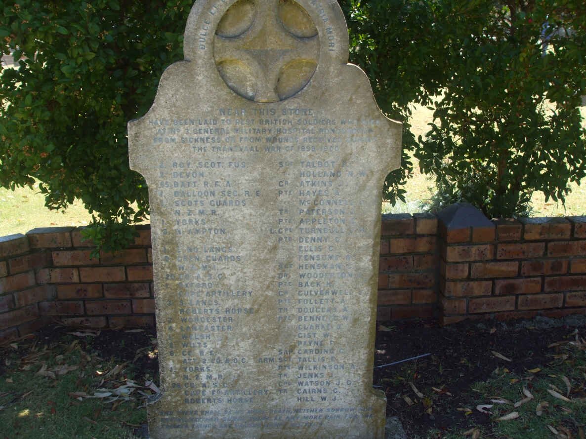 1899-1902 British Soldiers who died at No. 3 General Hospital Rondebosch_1