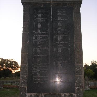 Memorial : Anglo-Boer War 1899-1902: British Soldiers who died