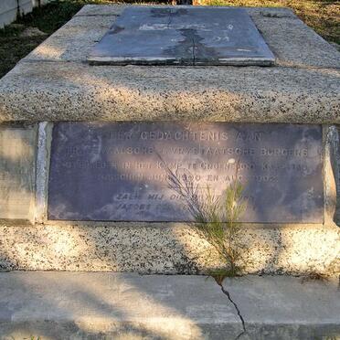 ABW Transvaal and OFS Burghers who died in the Groenpunt Concentration Camp 1