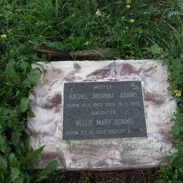 ADAMS Rachel Johanna 1902-1985 :: ADAMS Nellie Mary 1932-