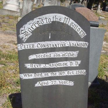 ADAMSON Peter Constantine -1908