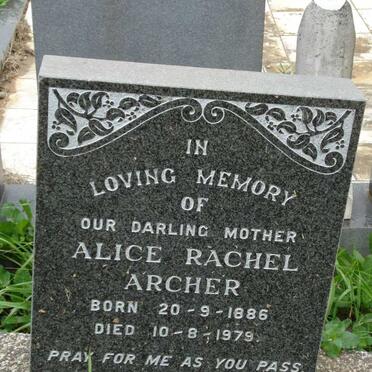 ARCHER Alice Rachel 1886-1979
