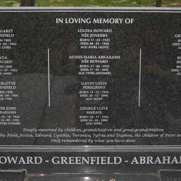 ABRAHAMS :: GREENFIELD :: HOWARD