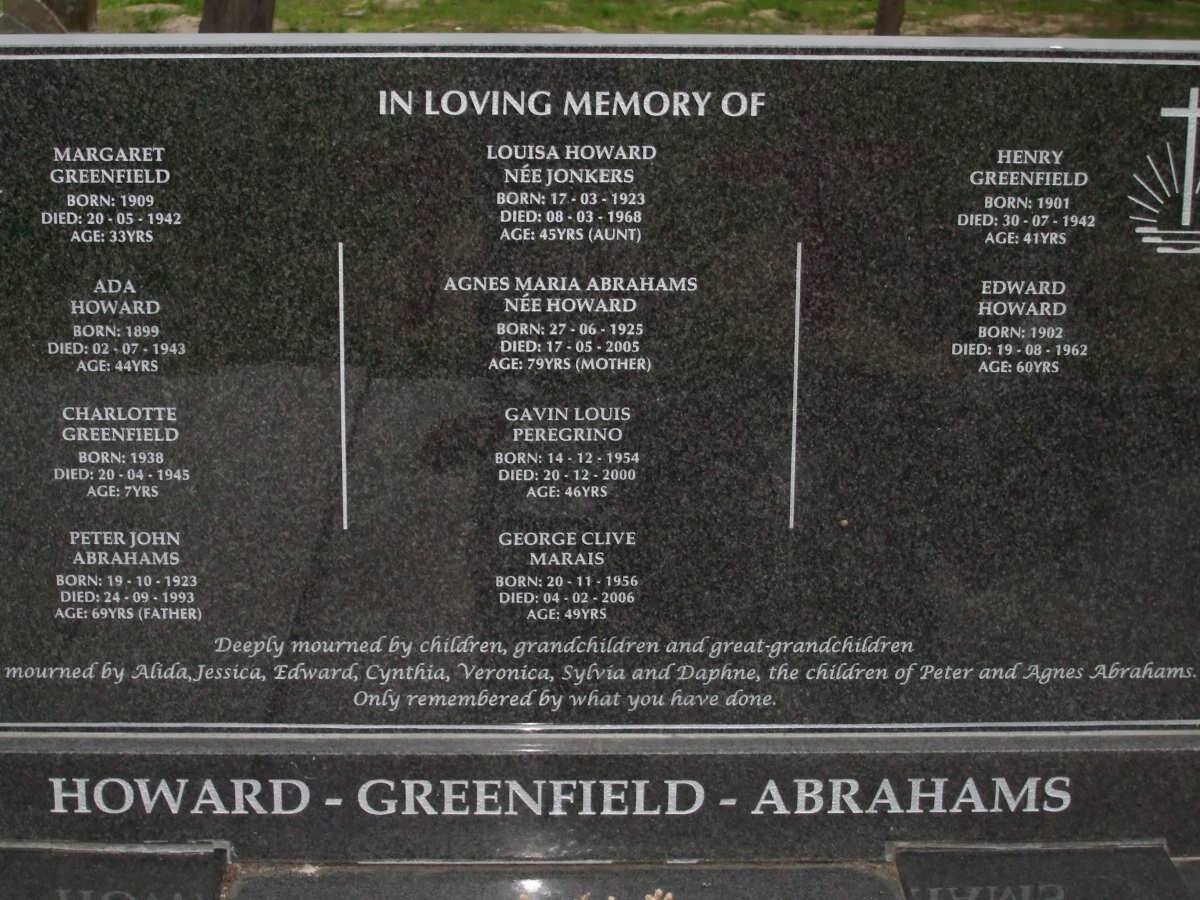 ABRAHAMS :: GREENFIELD :: HOWARD