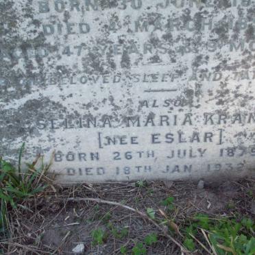 KRAMER Selina Maria nee ESLAR 1879-1932