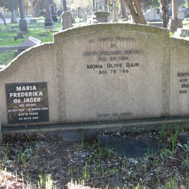 ASKEW John Nelson &amp; Mona Olive BAIN :: SMITH Nathan &amp; May :: JAGER Maria Frederika, de nee MOORE 1920-2006