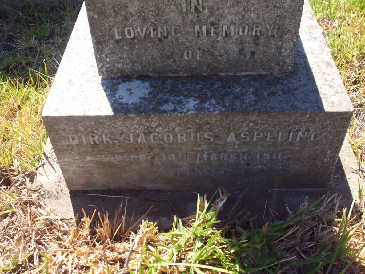 ASPELING Dirk Jacobus -1911